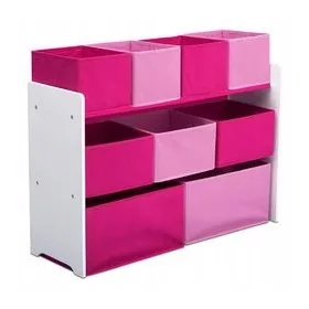    ROSA WEISSES GROßES BÜCHERREGAL-ORGANISATORBEHÄLTER FÜR KINDER