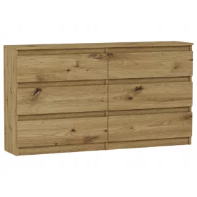    Mobene Moderne Kommode 140 x 30 x 77 cm, matte Artisan-Eiche