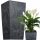  Prosperplast Blumentopf 26,5 cm x 26,5 x 50 cm Durchmesser 26,5 cm Kunststoff Graphit, Grau- und Silbertöne