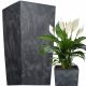  Prosperplast Blumentopf 26,5 cm x 26,5 x 50 cm Durchmesser 26,5 cm Kunststoff Graphit, Grau- und Silbertöne