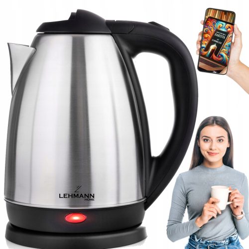  Lehmann Aqua Steel 10 Wasserkocher 2200 W 1,8 l Silber/Grau