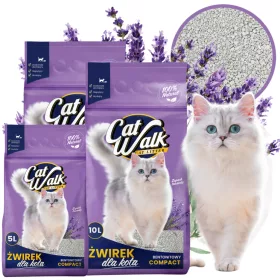    Bentonit-Katzenstreu 25L LAVENDEL CatWalk LAVENER klumpend 25L
