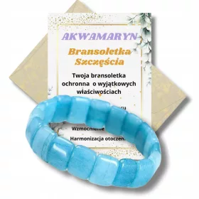  Glücksarmband, Naturstein, AQUAMARIN