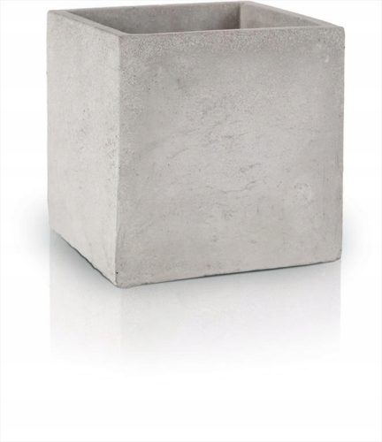  Polnix Blumentopf 20 cm x 20 x 19 cm Durchmesser 19 cm Keramik in den Farbtönen Grau und Silber