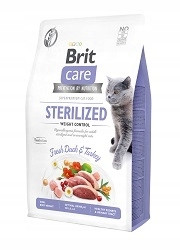  Trockenfutter für Katzen von Brit Duck für übergewichtige Katzen mit einem Gewicht von 7 kg