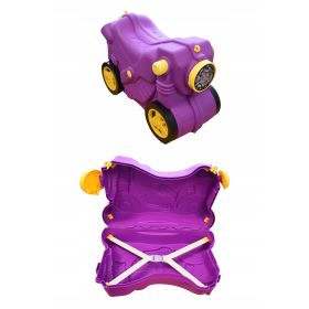    KOFFER MIT ROLLEN FÜR SITZ, LILA 3D, REISEGEPÄCK FÜR KINDER, KABINE