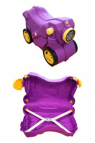  KOFFER MIT ROLLEN FÜR SITZ, LILA 3D, REISEGEPÄCK FÜR KINDER, KABINE