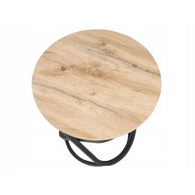  EOS E 45 runder Couchtisch, Artisan-Eiche/schwarzes Signal