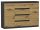 Mobene Moderne Kommode 140 x 40 x 98 cm Anthrazit matt