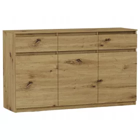    Mobene Moderne Kommode 120 x 40 x 98 cm, matte Artisan-Eiche