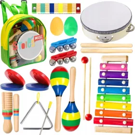  HOLZINSTRUMENTE FÜR KINDER KULMULAR-SET MUSIKINSTRUMENTE