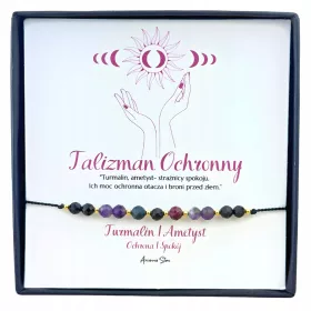    Armband mit Steinen AriannaStore Talisman Schützender Turmalin und Amethyst