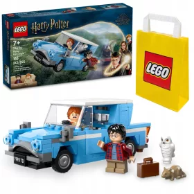    LEGO Harry Potter 76424 Fliegender Ford Anglia + LEGO Papiertüte 6315786 gelb 24x8x18 cm