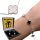  Silbernes Damen-Armband, 925er Silber, Kleeblatt, Onyx-Perlenklee