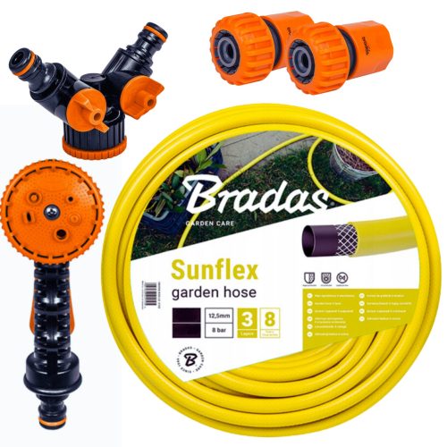  GARTENSCHLAUCH 30 m 1/2" SPRITZPISTOLE SET 2X ANSCHLÜSSE VERTEILER