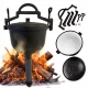  Emaillierter Topf Jagdtopf Ungarischer Braten 4L Lagerfeuergrill