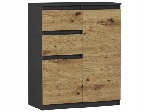Mobene Moderne Kommode 80 x 40 x 98 cm Anthrazit matt