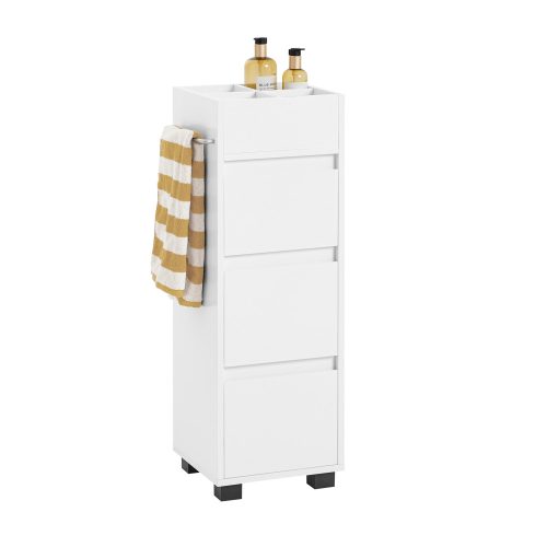  SoBuy Badezimmerschrank 90 x 30 x 30 cm weiß