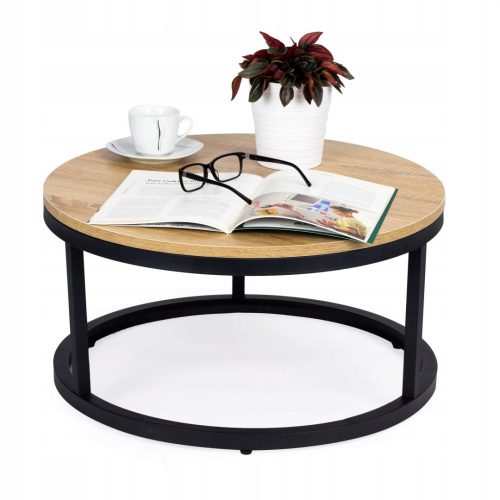  ModernHome 1955 Couchtisch rund 60 x 60 x 31,5 cm in Beigetönen