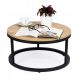  ModernHome 1955 Couchtisch rund 60 x 60 x 31,5 cm in Beigetönen