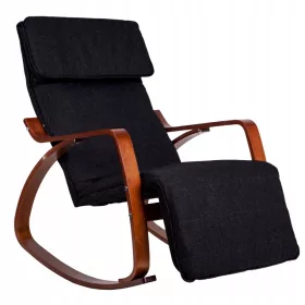  ModernHome Schaukelstuhl, schwarz
