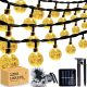  SOLAR GARTEN LICHTER GARLAND DEKORATION TERRASSE IM FREIEN 12M 100LED