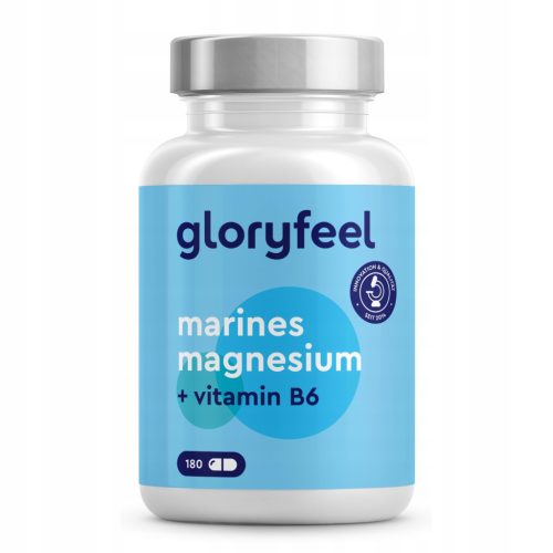 Hochdosiertes Meeresmagnesium von gloryfeel - 180 vegane Kapseln für aktive Lebensweise