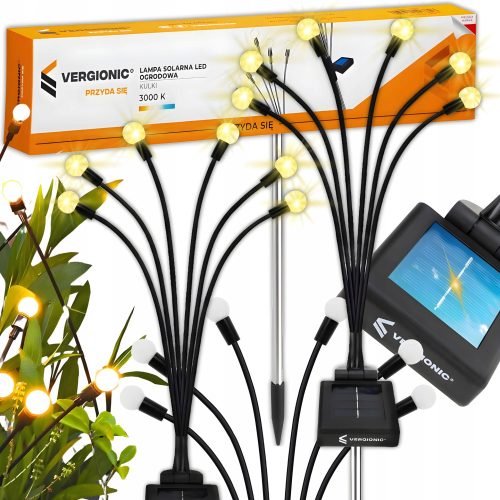  Vergionic eingebettete Solarlampe, schwarz, 70 cm, 1 Stk.
