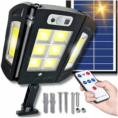  ESZOP Straßenlaterne 400 W 4000 lm, batteriebetrieben, solarbetrieben