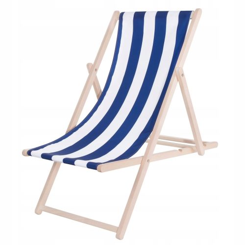  Springos Liegestuhl, Strandliegestuhl aus Holz mit Streifen, mehrfarbiges Holz
