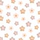  Beige bunte Gänseblümchen-Wandaufkleber