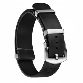  NATO-Lederarmband 20 mm schwarz