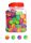  Regenbogenfarbene Gummibälle, Set mit 100 Stück, 27 mm