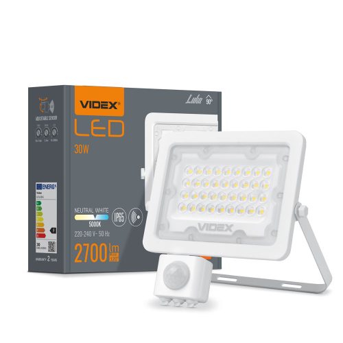  Weißer LED-Fluter 30W 5000K 2700lm PIR-SENSOR