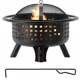  Lund 99915 Stahlfeuerstelle mit Abdeckung 80 cm