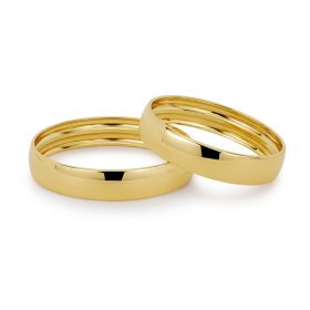  I Do von Ana Łazur KLASSISCHE EHERINGE 9KT 4 MM PAAR