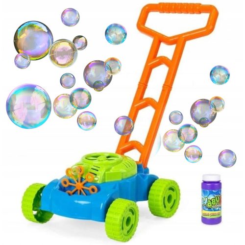 Benzinmäher für Kinder, automatisches Blasen von Seifenblasen und Flüssigkeiten