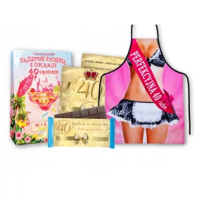    Ein einzigartiges SOUVENIRE zum 40. GEBURTSTAG FÜR SIE! SCHÜRZE, SCHOKOLADE, WÜNSCHE