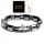  HERREN-ROSENKRANZ-ARMBAND AUS SILBERHÄMATIT, NATURSTEINE, BREIT 21 cm