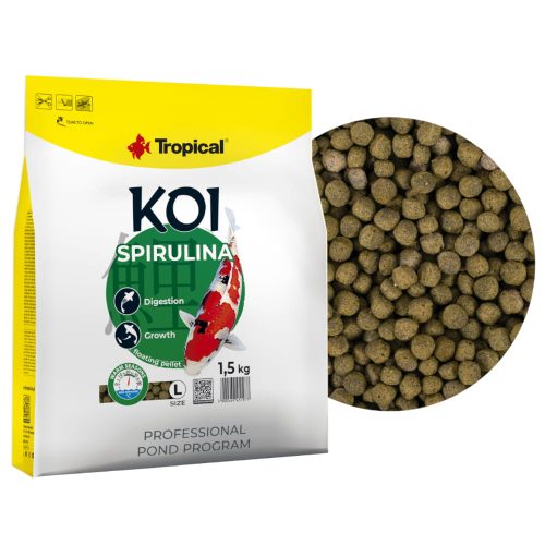  Tropical Koi Spirulina Pellet L Fischfutter 1,5 kg