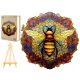  GROSSES HOLZPUZZLE 300 TEILE MANDALA BIENE IN EINER HOLZKISTE