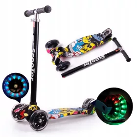    DREIRAD-BALANCIER-SCOOTER, BELEUCHTUNG, LED-RÄDER, GRAFFITI-BREMSE