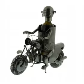  Metallständer, Weinflasche, Motorradfahrer-Geschenk