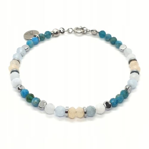  LaReine-Armband Aquamarin, Apatit, Jade, Hämatit
