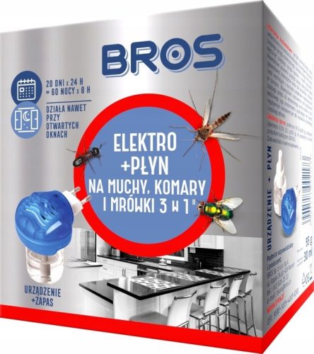  Flüssigkeit gegen Mücken, Ameisen, Fliegen Bros 0,25 kg 30 ml + FOLIE Einweghandschuhe MASTER HDPE 2 Stk./Paar