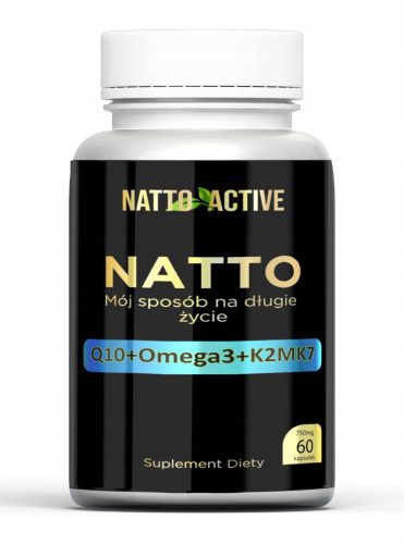 Natto Active mit Coenzym Q10 300 mg, Vitamin K2 MK7 & Omega 3,6,9 – 60 Kapseln
