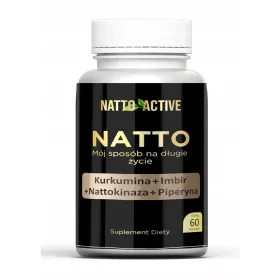   Natto Active mit Kurkumin, Ingwer, Nattokinase und Piperin - 60 Kapseln