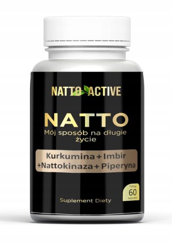 Natto Active mit Kurkumin, Ingwer, Nattokinase und Piperin - 60 Kapseln