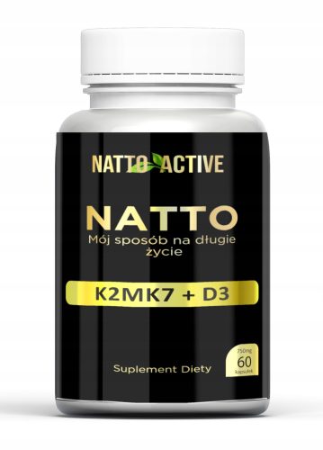 Natto Active mit Vitamin D3 2000, Vitamin K2 MK7 und Nattokinase – 60 Kapseln