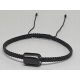  Armband schwarzer Turmalin Naturstein Makramee Talisman schwarzer Faden